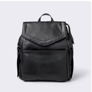 Black Leather Backpack